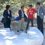 開啟一場藝術(shù)家與建築家的對話，透過彼此的文化交流，一同匯聚美好的事物。(圖左二為 新業(yè)建設(shè)卓勝隆董事長；圖右二為 西班牙雕塑家Nando Alvarez)(照片攝於2018/12/07東海大學(xué))