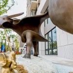 街角藝術(shù) 蛙與牛 完工實景圖