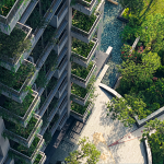 北向宜居陽臺與入口廣場俯視