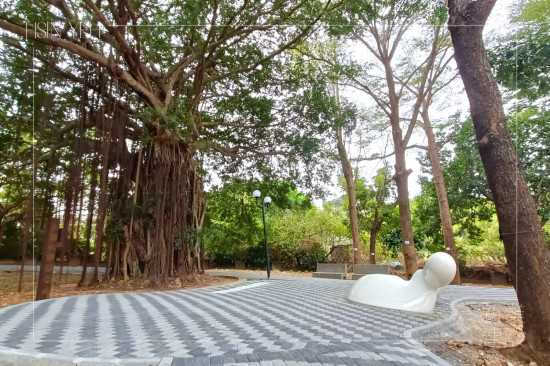 座落在座標(biāo)N24.2041424°， E120.572827°、編號1313001老榕樹下的《樹下教室》，將大自然與土地融入藝術(shù)，如同一座美麗的生態(tài)島嶼。