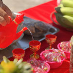 斟上一杯敬天地的心，願直達天聽，期盼工程順利圓滿。