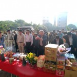 虔心祭拜天地，祈願(yuàn)剩餘工程進(jìn)度圓滿。