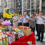 以新業(yè)建設(shè)名譽(yù)董事長(zhǎng)穆椿松先生為首，率領(lǐng)同仁一同祭拜祈福。祈求接下來(lái)的建築程序一切順利、未來(lái)住戶安居和樂(lè)。