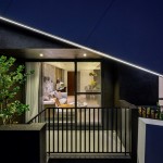 建築設計化作一項藝術作品，帶有視覺張力的結構穩(wěn)固包覆一家人，感動直上心頭。