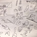 來自藝術家張婷雅的手稿，充滿了想像空間，串聯(lián)旱溪鳥類，臺灣特有的動植物，與自然環(huán)境共容並生生不息。