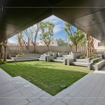 創(chuàng)遊式中庭，多層次石階，綠意層層環(huán)繞花樹，坐臥綠野香坡，天光劇場(chǎng)放映，與家人享生活的美好。