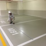 室內(nèi)停車位的長(zhǎng)寬尺寸攸關(guān)用戶停車空間與權(quán)益，勘驗(yàn)OK也代表當(dāng)初放樣的高度精準(zhǔn)性。