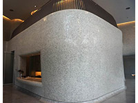 以曲面設(shè)計的門廳，充滿藝術(shù)感，令人驚艷。（盧金足攝）