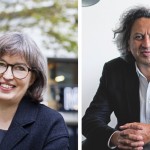 1991年創(chuàng)辦MVRDV的Nathalie de Vries（左）與伊朗裔哈佛設計學院院長Mohsen Mostafavi是2018WAF評委。圖／MVRDV、Harvard，瘋設計合成