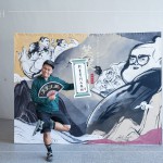 『新業(yè)掌門人在此！』，精心設(shè)計的手拿牌搭配靈活的肢體動作，住戶恣意發(fā)揮，呈現(xiàn)心目中武林大俠的模樣。